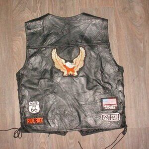 Canyon Creek Men's Genuine Leather Biker Vest Size XXXL